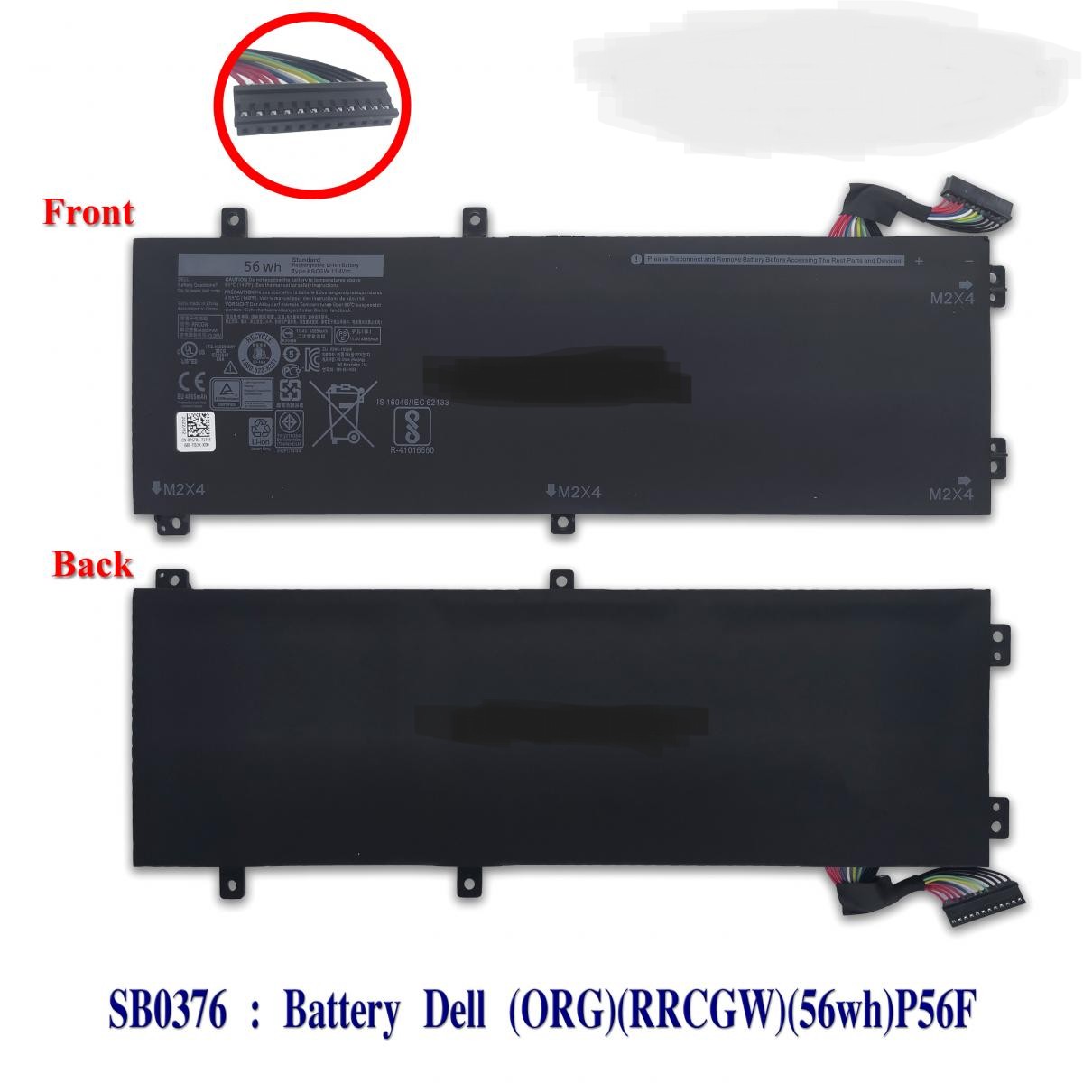 SB0376 - BatteryDell(ORG)(RRCGW)(56wh)P56F,XPS 15-9550,15 9560 Precision 5510(RRCGW,M7R96,62MJV,)