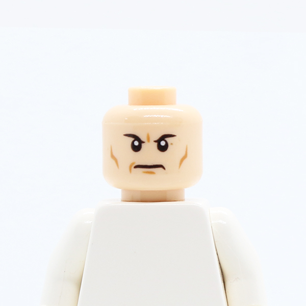 Male Black Angry Eyebrows, Frown and Cheek Lines Pattern - Hollow Stud