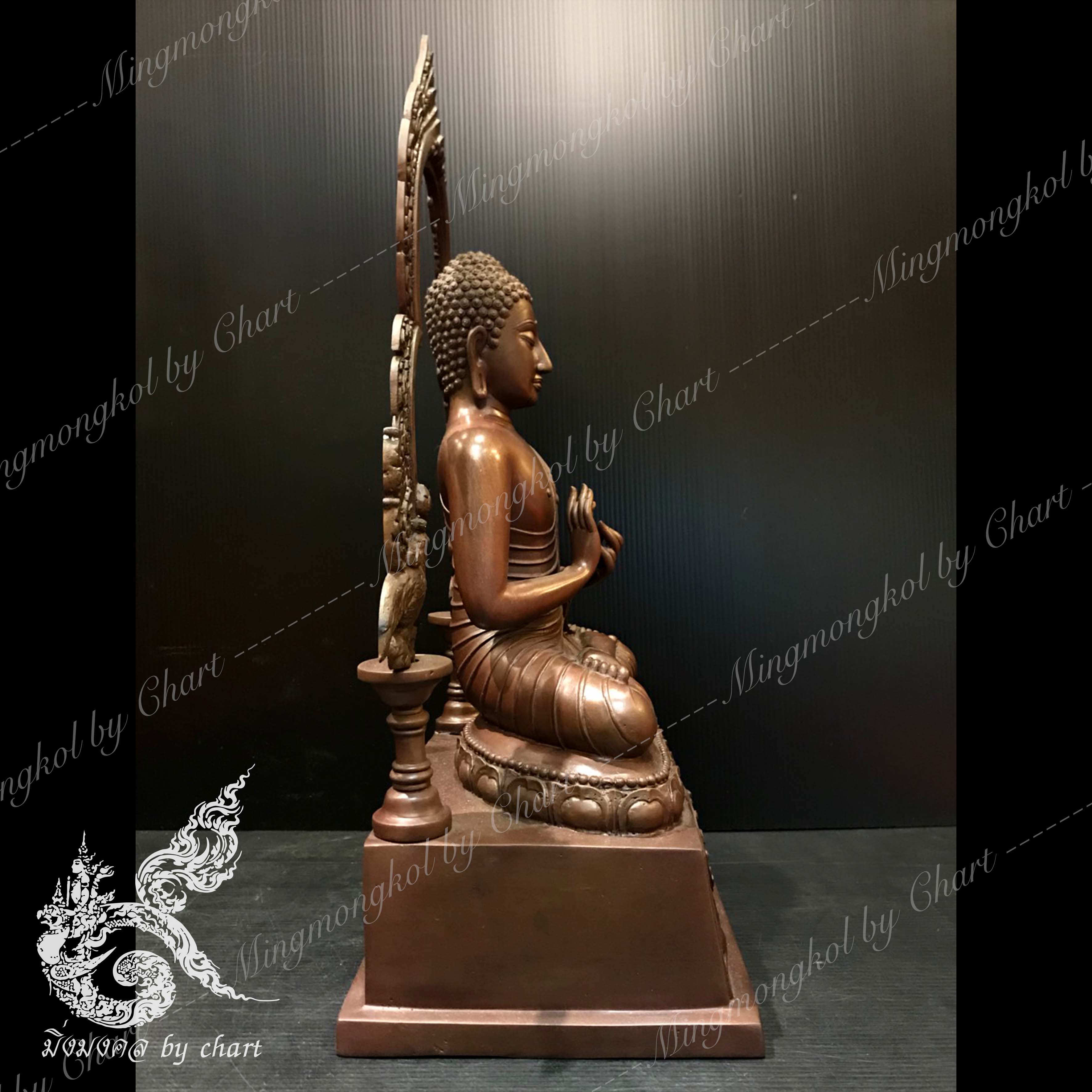 พระสยามลังกา ธัมมจักกมุทราริน หน้าตัก 9 นิ้ว