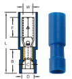 หางปลาหัวเสียบตัวเมียแบบกลม,NOLON-FULLY INSULATED DOUBLE CRIMP RECEPTACLE DISCONNECTORS