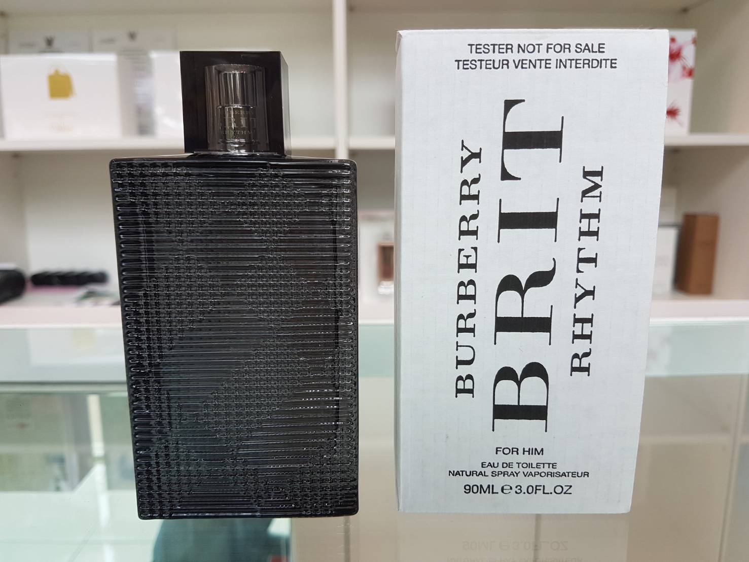น้ำหอม (กล่อง TESTER) Burberry Brit Rhythm For Him EDT 90ml ของแท้ 100%✅