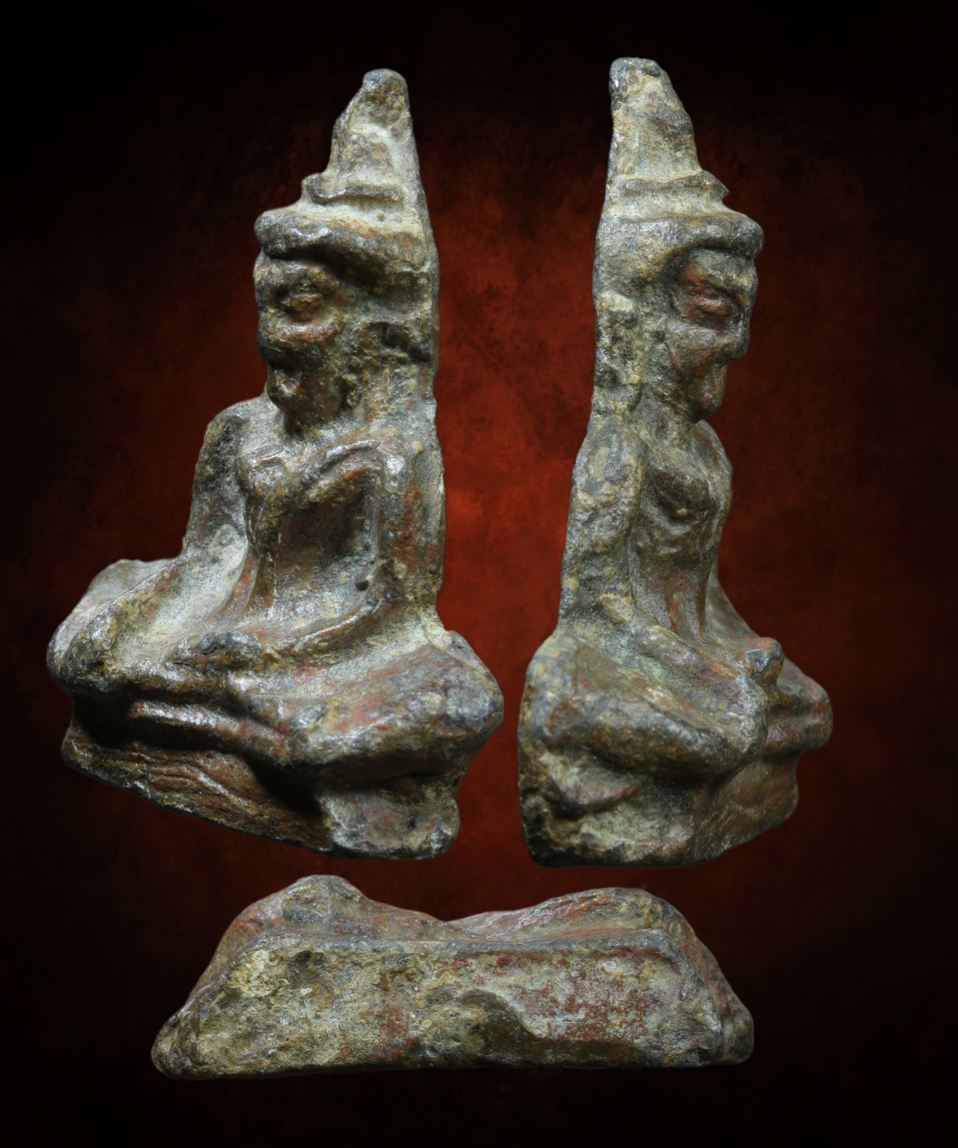 พระท่ากระดาน เนื้อชินตะกั่ว สนิมแดง