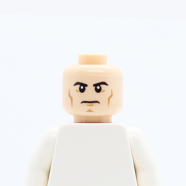 Dual Sided Black Eyebrows, Cheek Lines, Frown / Determined Pattern (Superman) - Hollow Stud