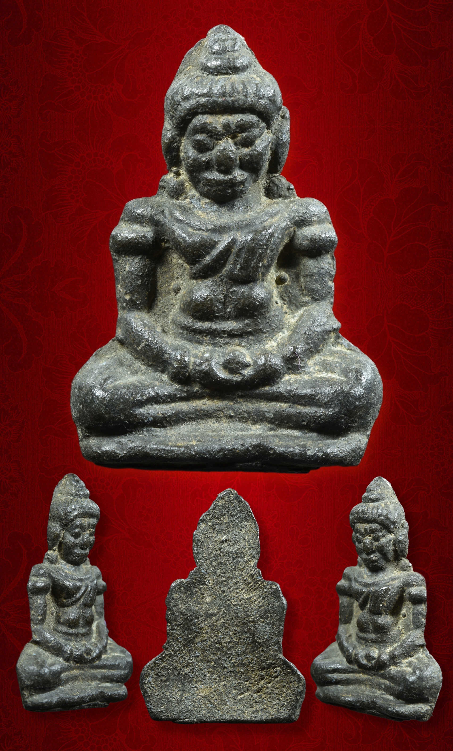 พระร่วงนั่งลพบุรี เนื้อชินเงิน