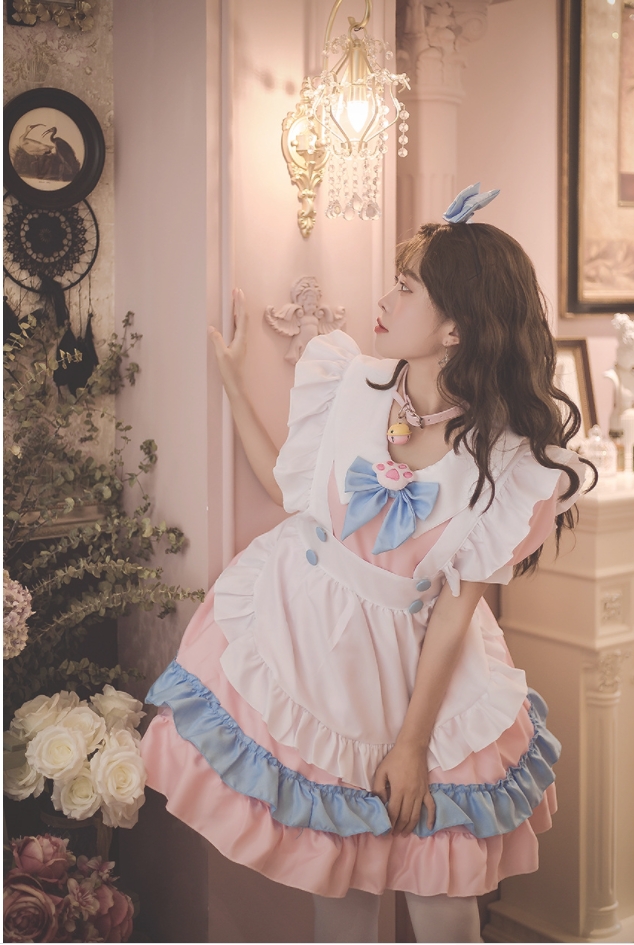 ชุดเมด ชุดเมดญี่ปุ่น คอสเพลย์ สวีทแคท มี 2 สี