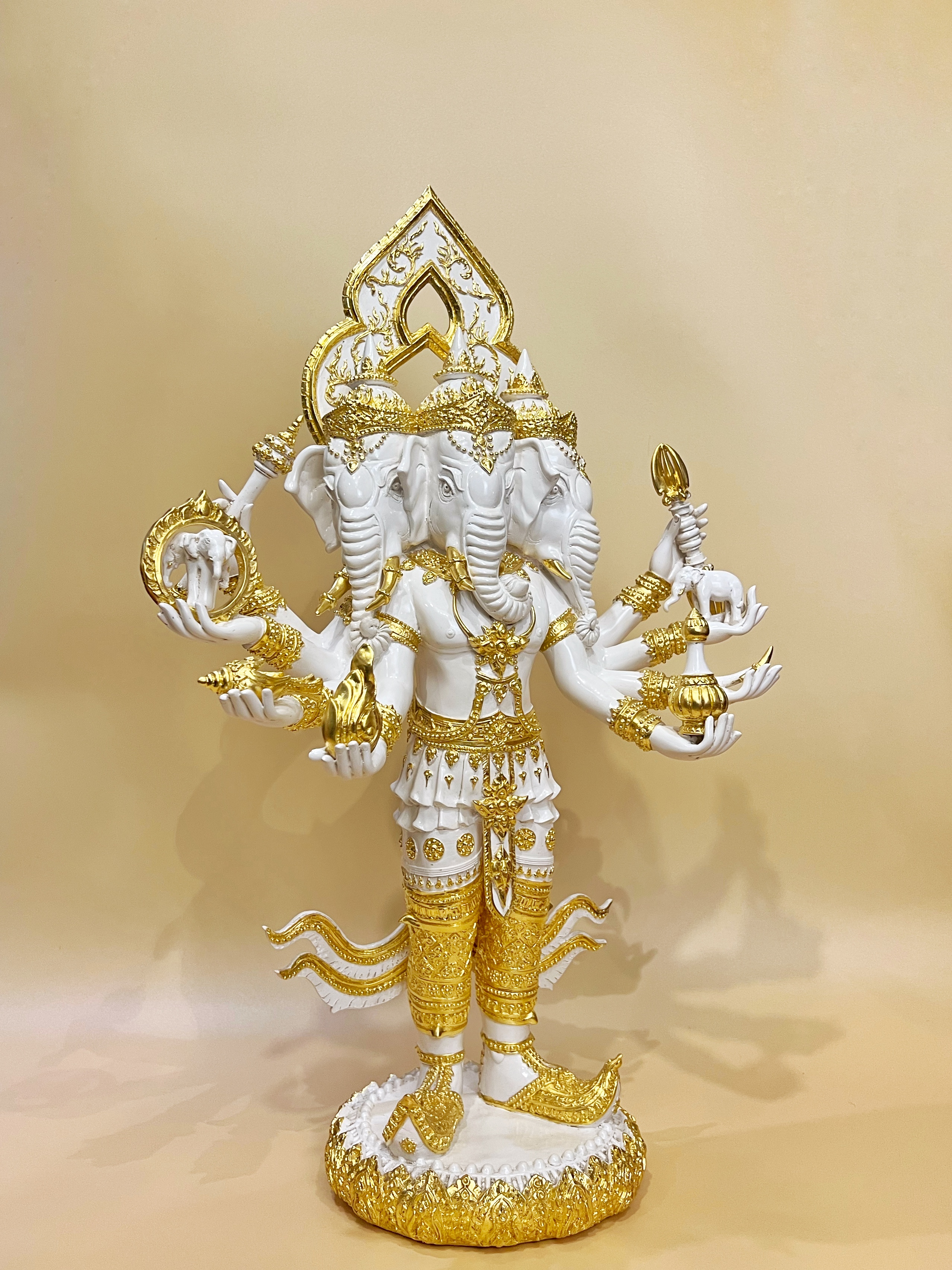 พระพิฆเนศ ปางตรีมุขคณปติ หน้าตัก 12 นิ้ว