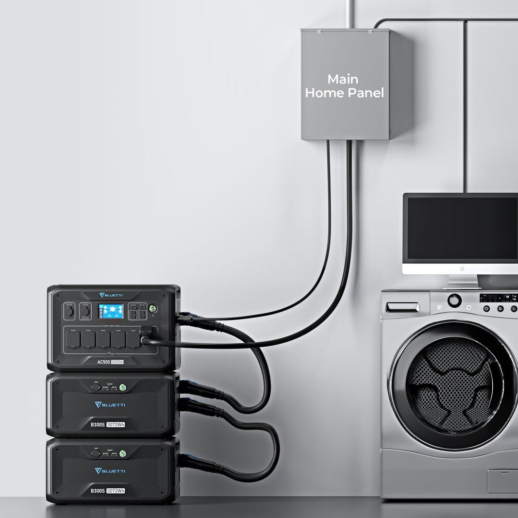 BLUETTI AC500 + B300S Home Battery Backup | 5,000W / 3,072Wh~18,432Wh แบตเตอรี่สำรองอเนกประสงค์