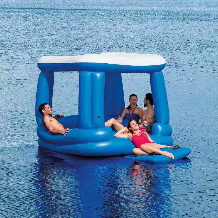 แพยางลอยน้ำขนาดใหญ่ ผู้ใหญ่นั่งได้ 5-6 คน Inflatable Bestway Blue And White 5-6 Adults Water Park Island