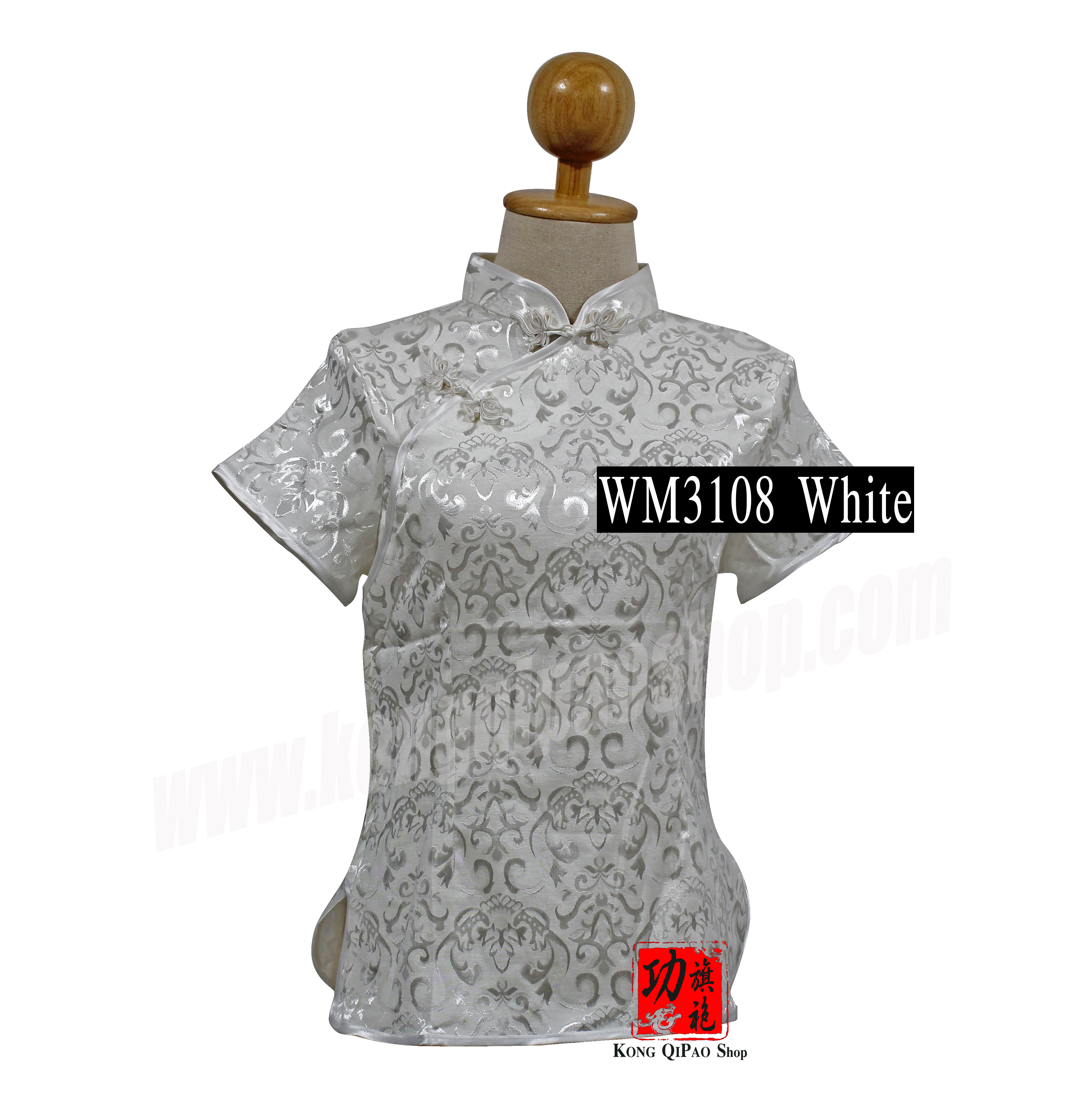 WM3108 เสื้อจีนผู้หญิง คอเฉียง