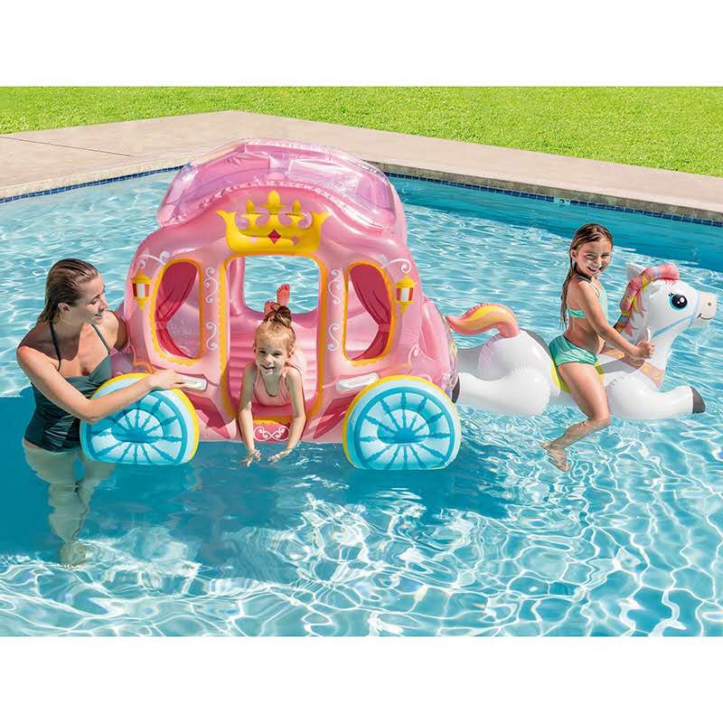 แพยางรถม้า เจ้าหญิงสีชมพู Inflatable Carriage Pink Princess Pool Float