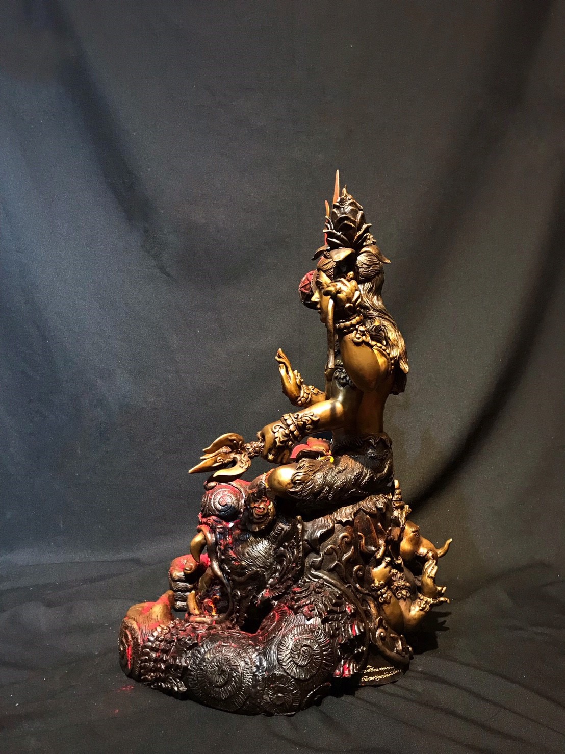 พระศิวะมหาเทพ บัลลังก์หนุมาน หน้าตัก 9 นิ้ว