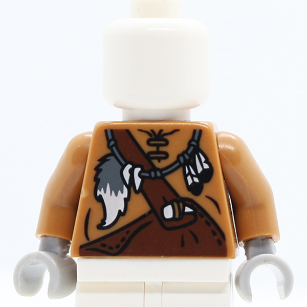 CSMV Leather Shirt with Reddish Brown Overalls and Feathers and Tail Pattern
