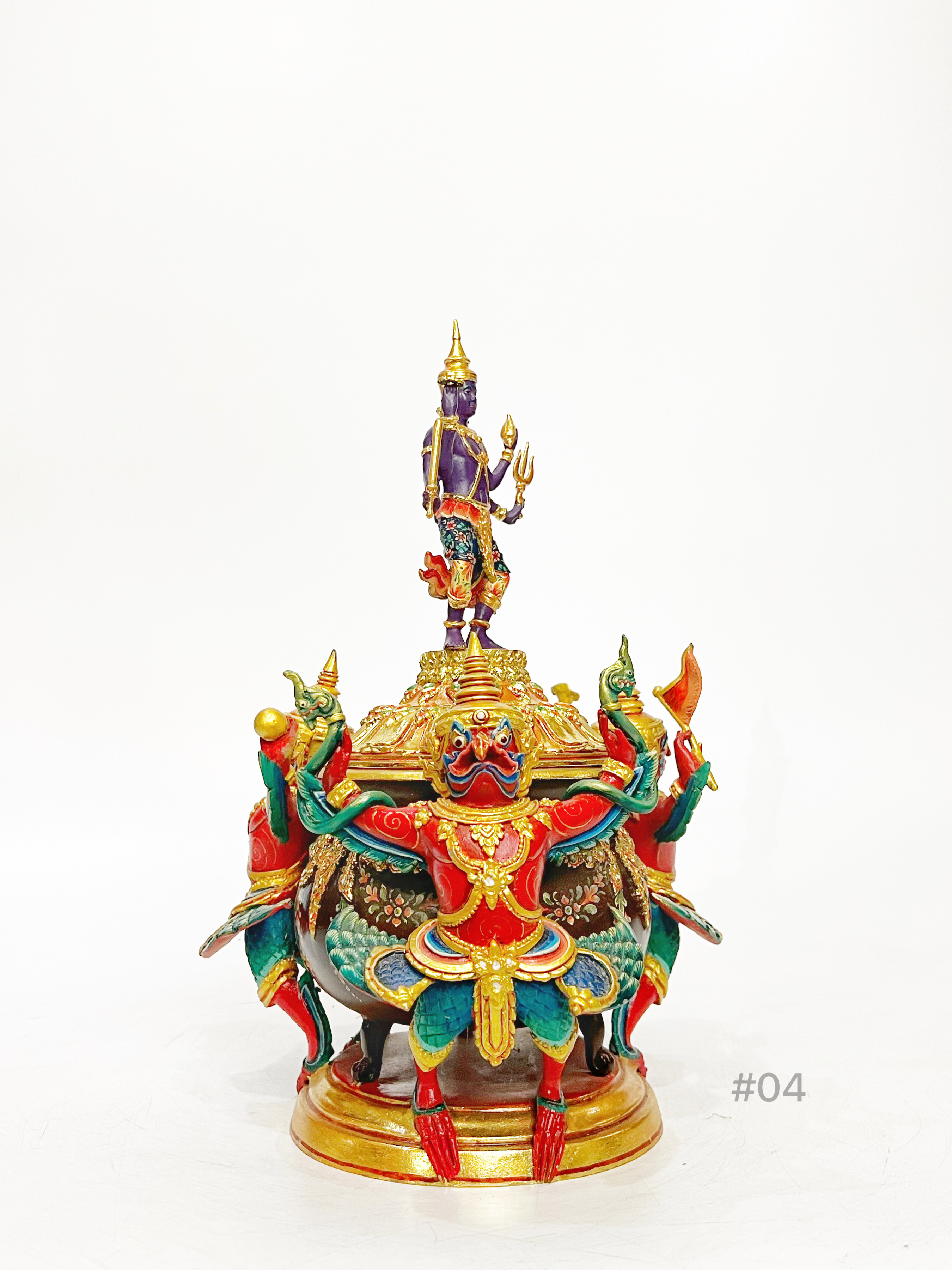 บาตรน้ำมนต์ พระนารายณ์ทรงครุฑ สูง 12 นิ้ว (#04)