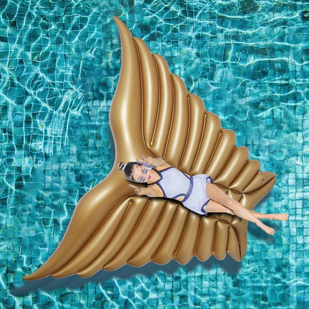 แพยางปีกนางฟ้า สีทอง Inflatable New Angel Wings Gold Color