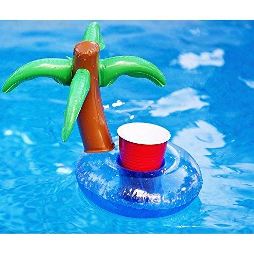 ที่วางแก้วเป่าลม ต้นมะพร้าว Inflatable Palm Tree Cup Holder