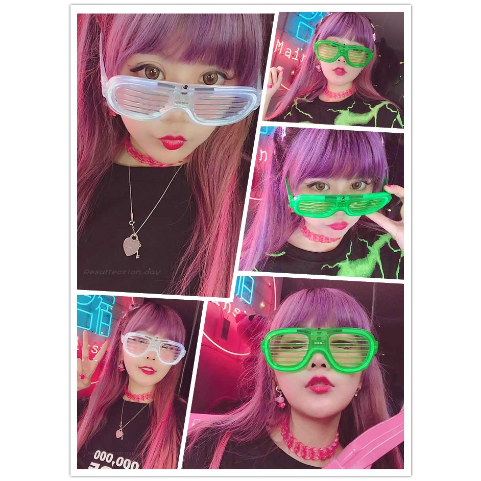 แว่นเรืองแสง EDM แว่นมีไฟ 6 สีสวย 🏍️💨ส่งไวจาก กทม.
