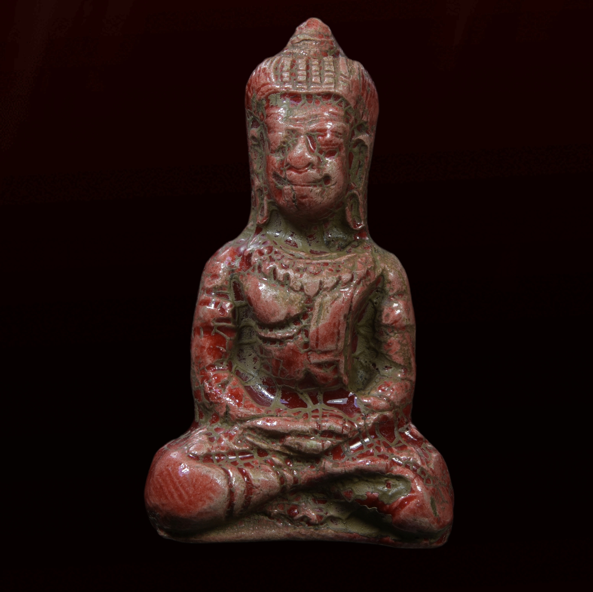 พระร่วงนั่ง ปางนั่งสมาธิ เนื้อเคลือบ