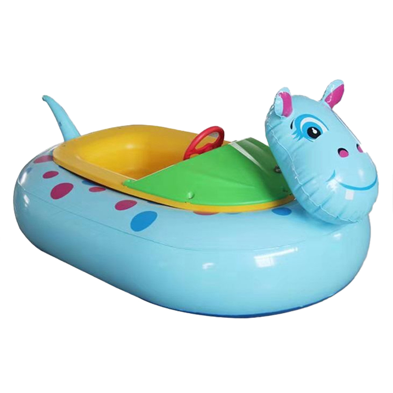 เรือบั๊มฮิปโป สำหรับเด็ก Inflatable Children Hippopotamus bumper boat with battery full set