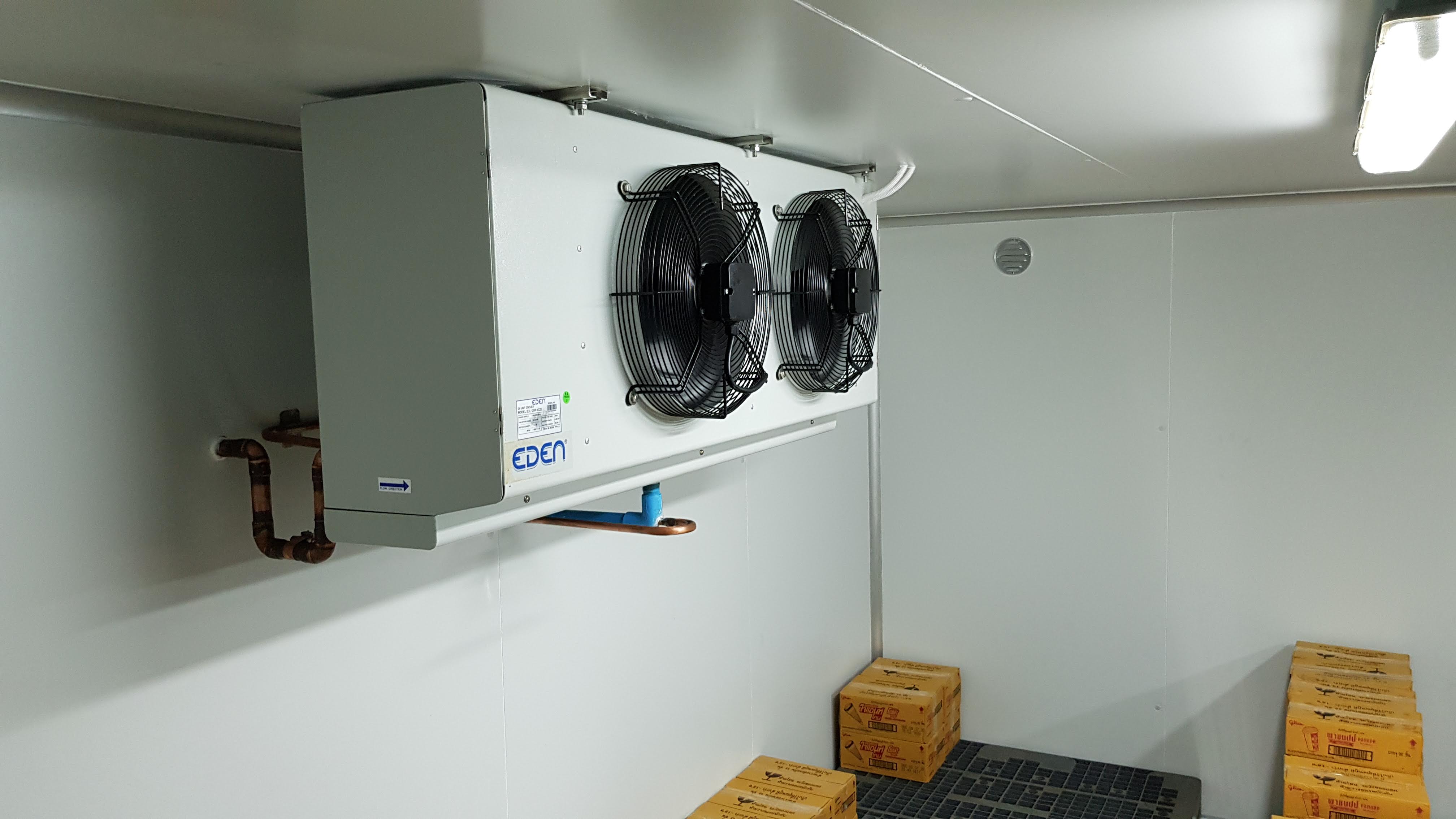 ชุดคอนเด็นซิ่งห้องเย็น Copeland 3HP คอยล์เย็น และตู้คอนโทรลครบชุด ประกอบสำเร็จ