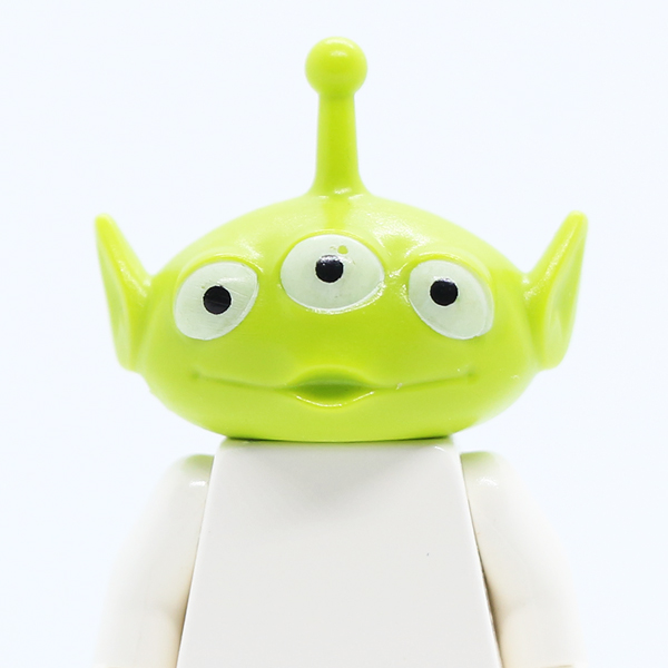 Alien with Antenna with Three White Eyes Pattern