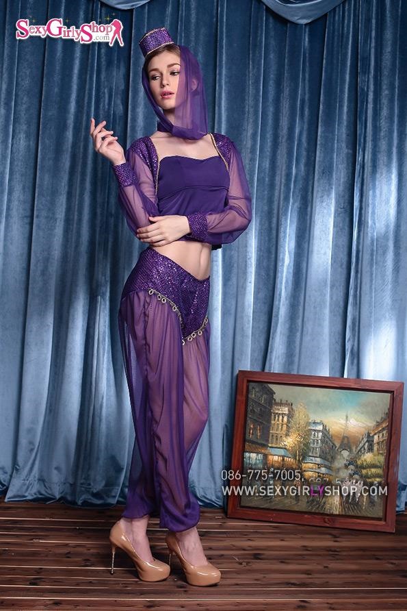 ชุดคอสเพลย์ ชุดแฟนซี ชุดนิทาน อาหรับราตรี Cosplay - ชุดจินนี่ ชุดอาหรับ ชุดเปอร์เซีย สีม่วงชวนค้นหา
