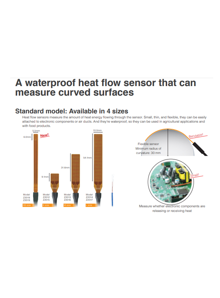 HIOKI Z2012 & Z2019 Series เซ็นเซอร์วัดค่าความร้อน (Heat Flow Sensor) สำหรับเครื่องบันทึกข้อมูลการถ่ายเทความร้อน (Heat Flow Logger)