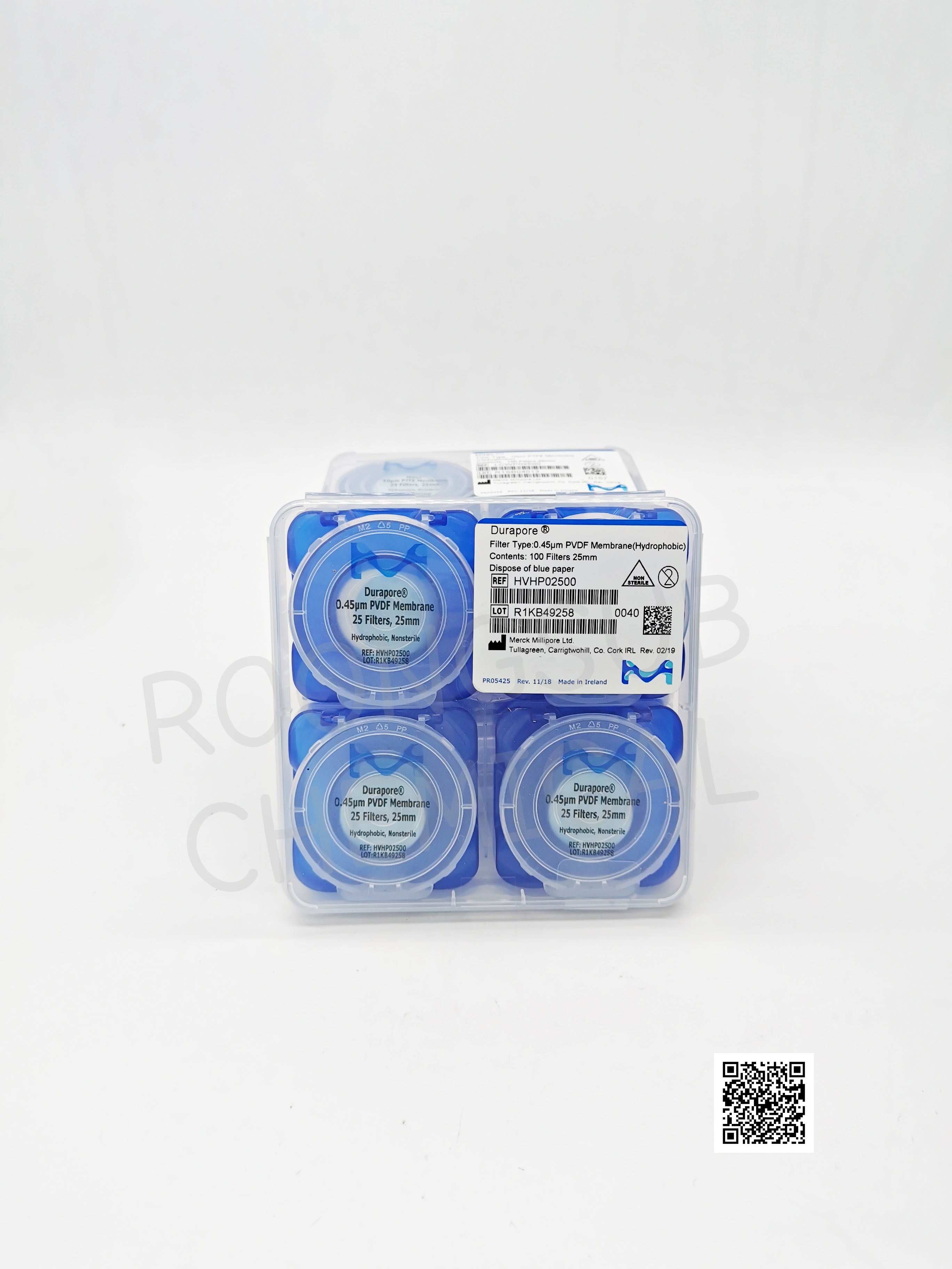 PVDF/HYDROPHOBIC 0.45uM 25MM 100/PK MILIPORE
