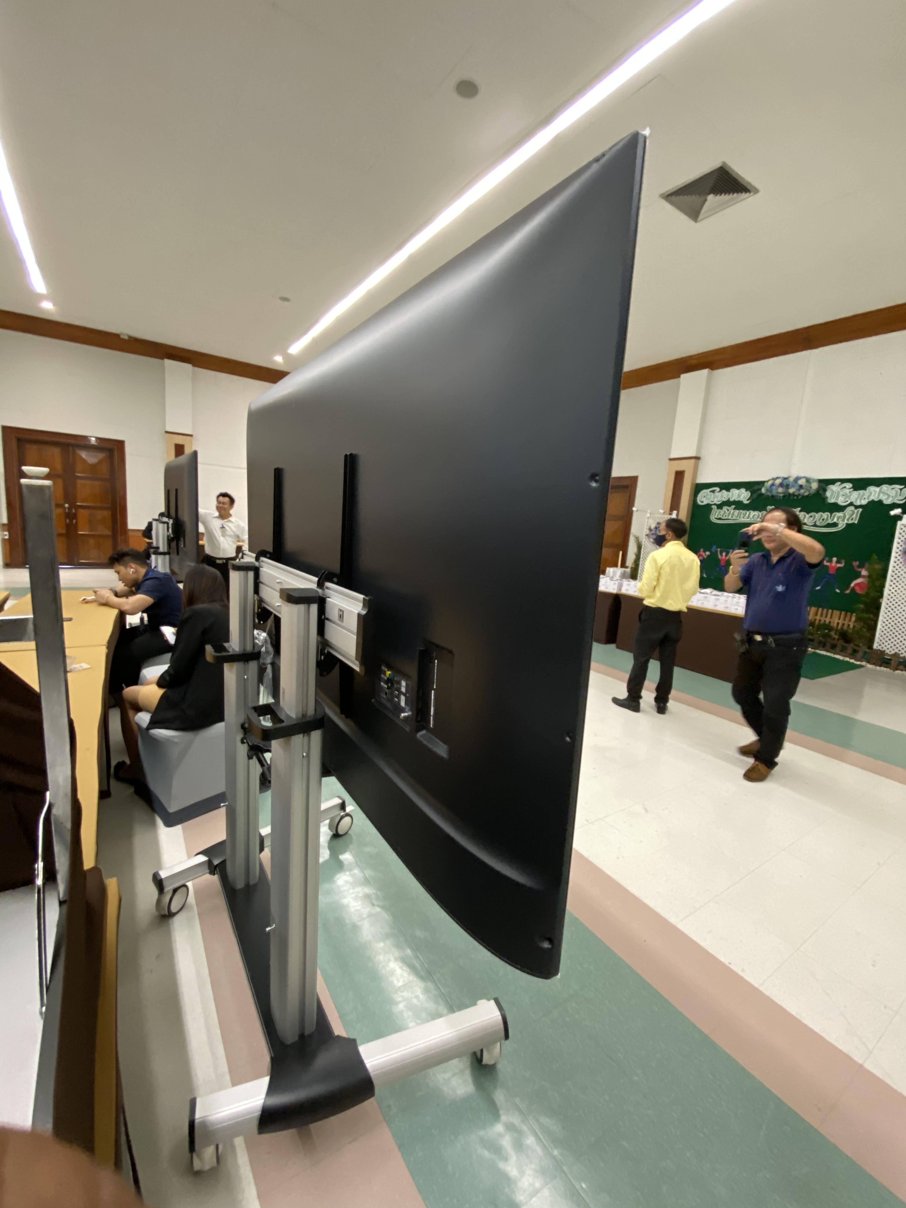 JMTVSTAND MT-F8200 ขาตั้งพื้นทีวีมีล้อเลื่อน(TV Stand) วัสดุ Aluminium อลูมิเนียม แบบล้อเลื่อนปรับสูง/ต่ำได้ 55"-98" นิ้ว{รับประกันสินค้า 3 ปี}0964746498