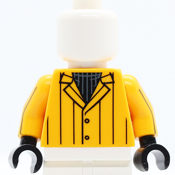 CSBM Suit Jacket with Black Vertical Stripes over Black Ribbed Shirt Pattern