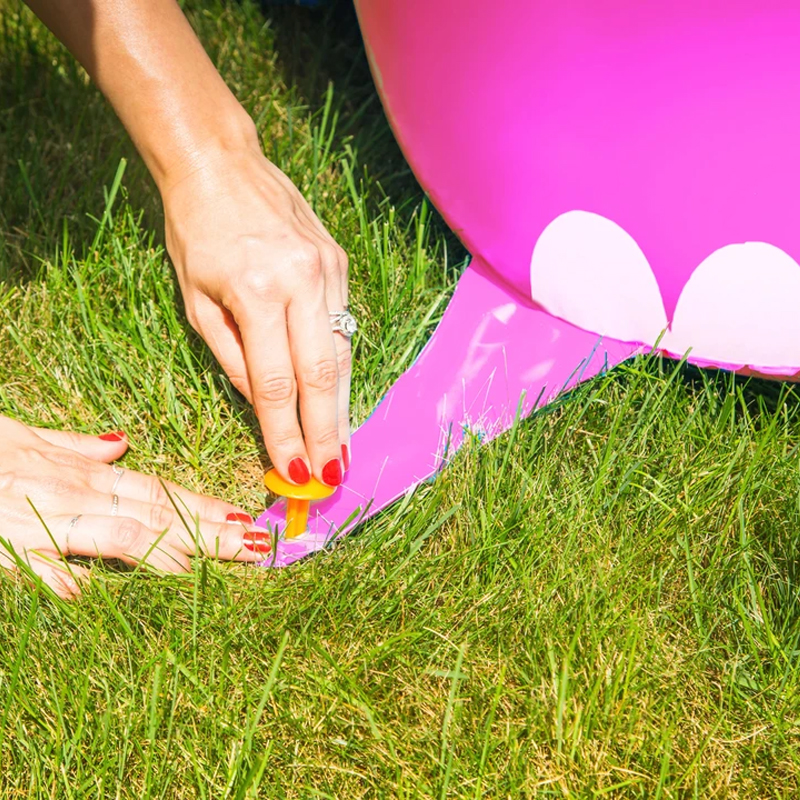 ห่วงยางช้าง ชมพู สามารถพ่นน้ำได้ Inflatable water spray elephant pink color