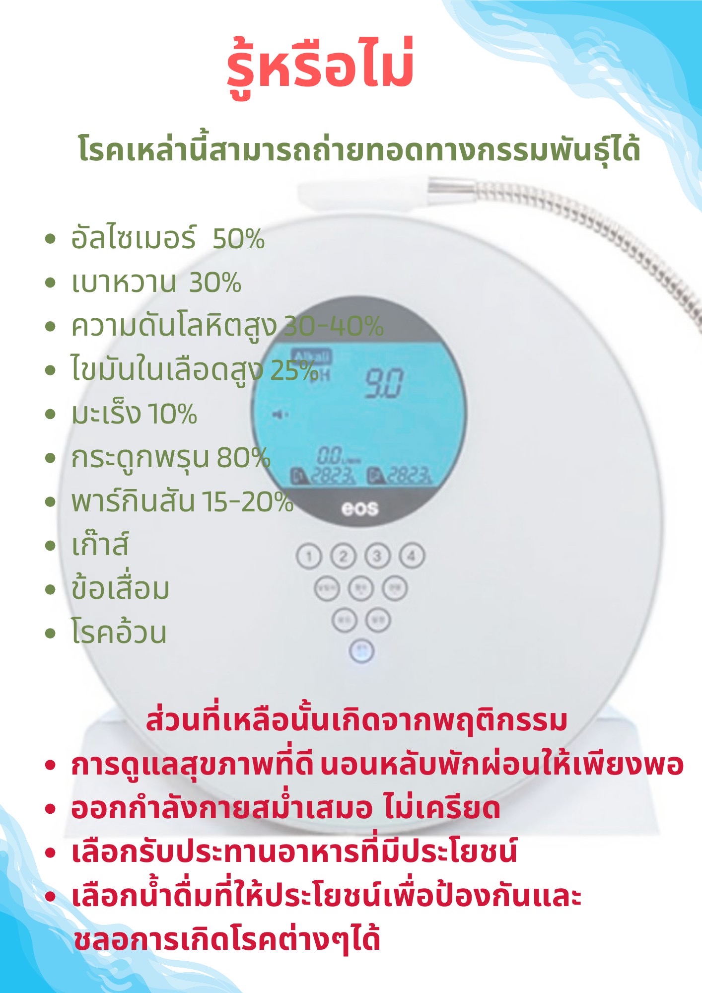 Alkaline Healing Water (EOS)-เครื่องกรองน้ำอัลคาไลน์ ไฮโดรเจน