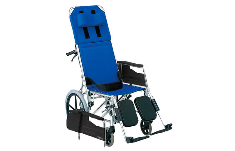 รถเข็นปรับเอนนอน แบรนด์ญี่ปุ่น Matsunaga Wheelchair (車いす) รุ่น MW14 ล้อหลังเล็ก สามารถพับได้ พกพาสะดวก + แถมฟรี ส่ายคาดรัดสำตัวกันตก