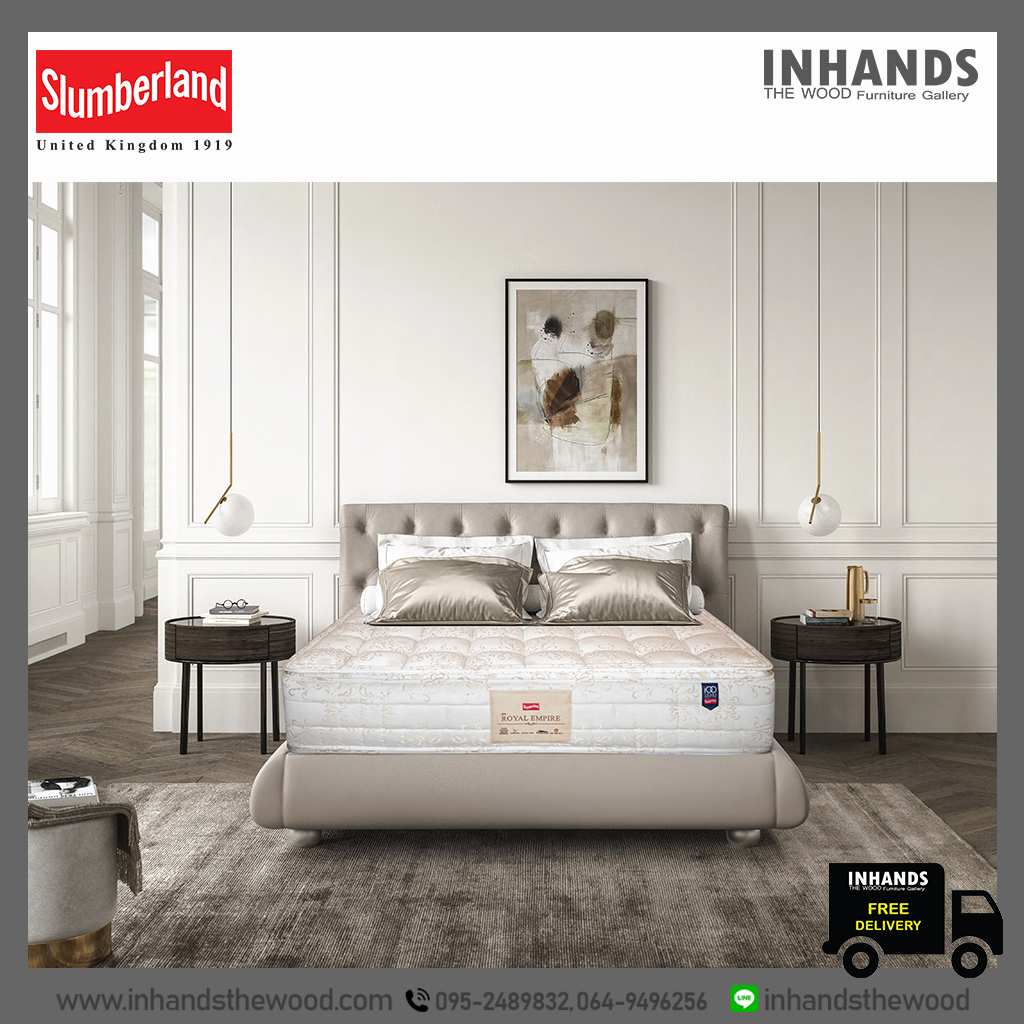ที่นอน Slumberland รุ่น New Royal Empire (แถมชุดเครื่องนอนครบเซต) Slumberland pocket Spring