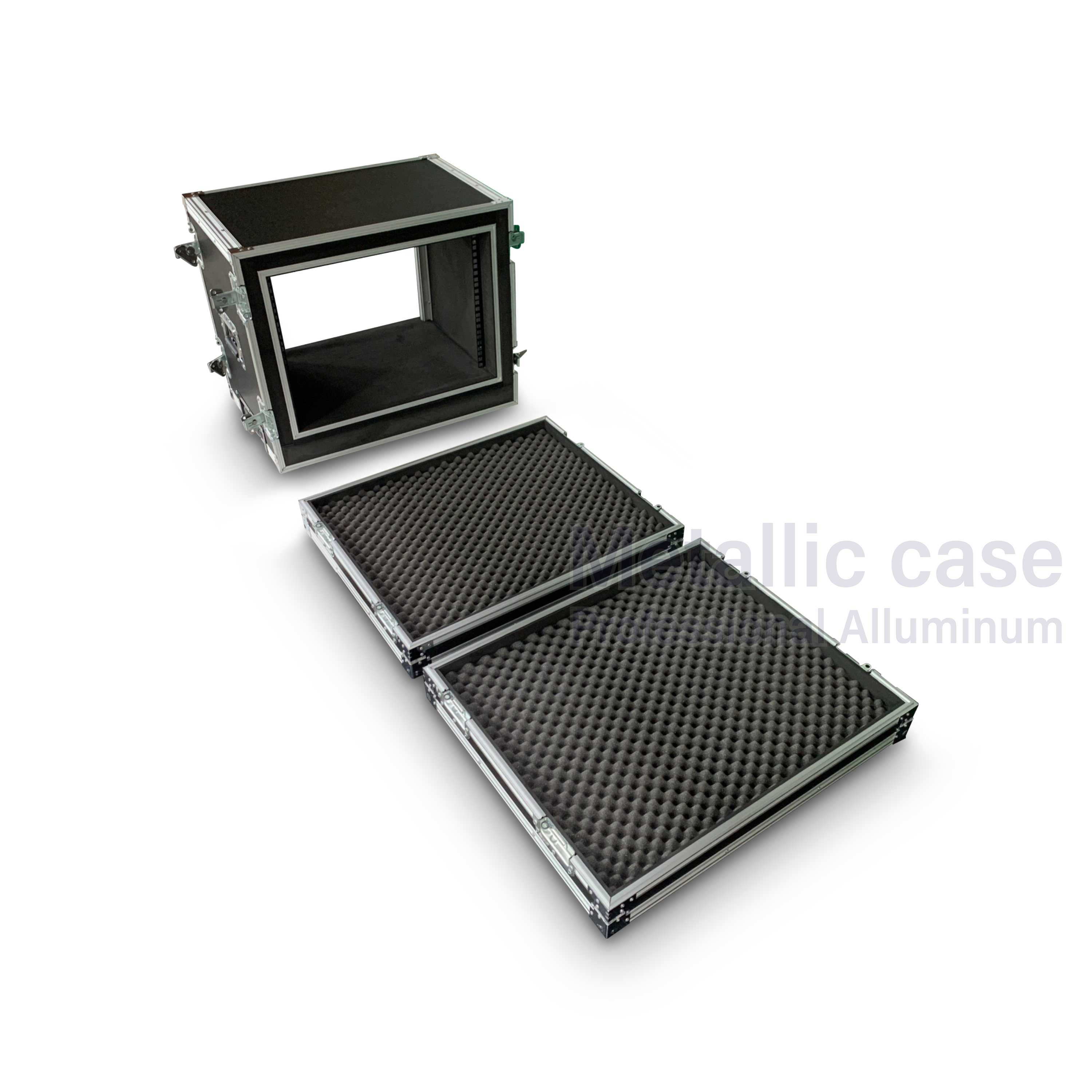 Metalliccase8914-13-6607 / Rack 8 u พร้อมคันลาก เป็นแบบ rack 2 ชั้น (61x50.5x54 T2C1H4K5P5U6)