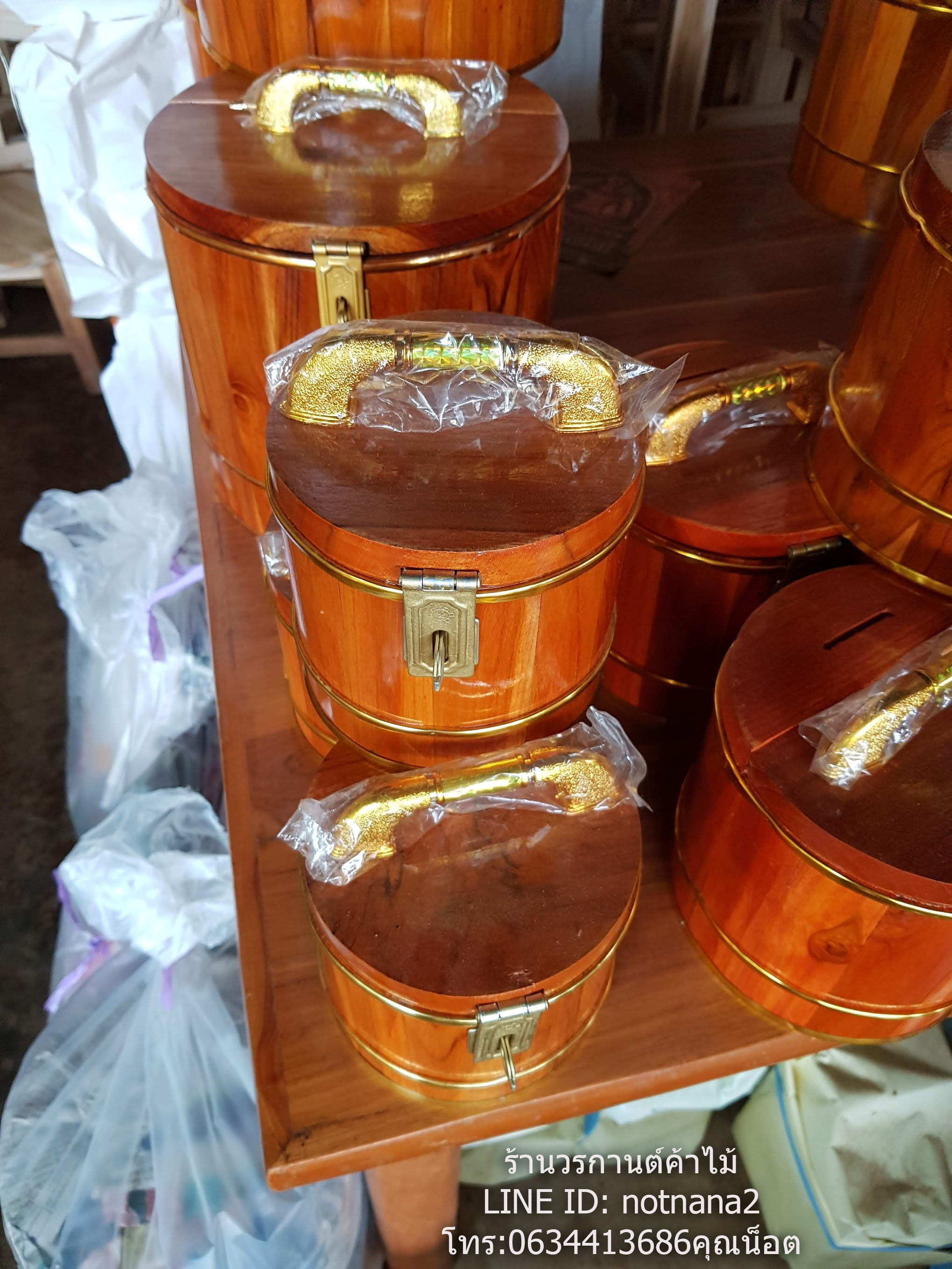 กระปุกออมสินไม้สัก