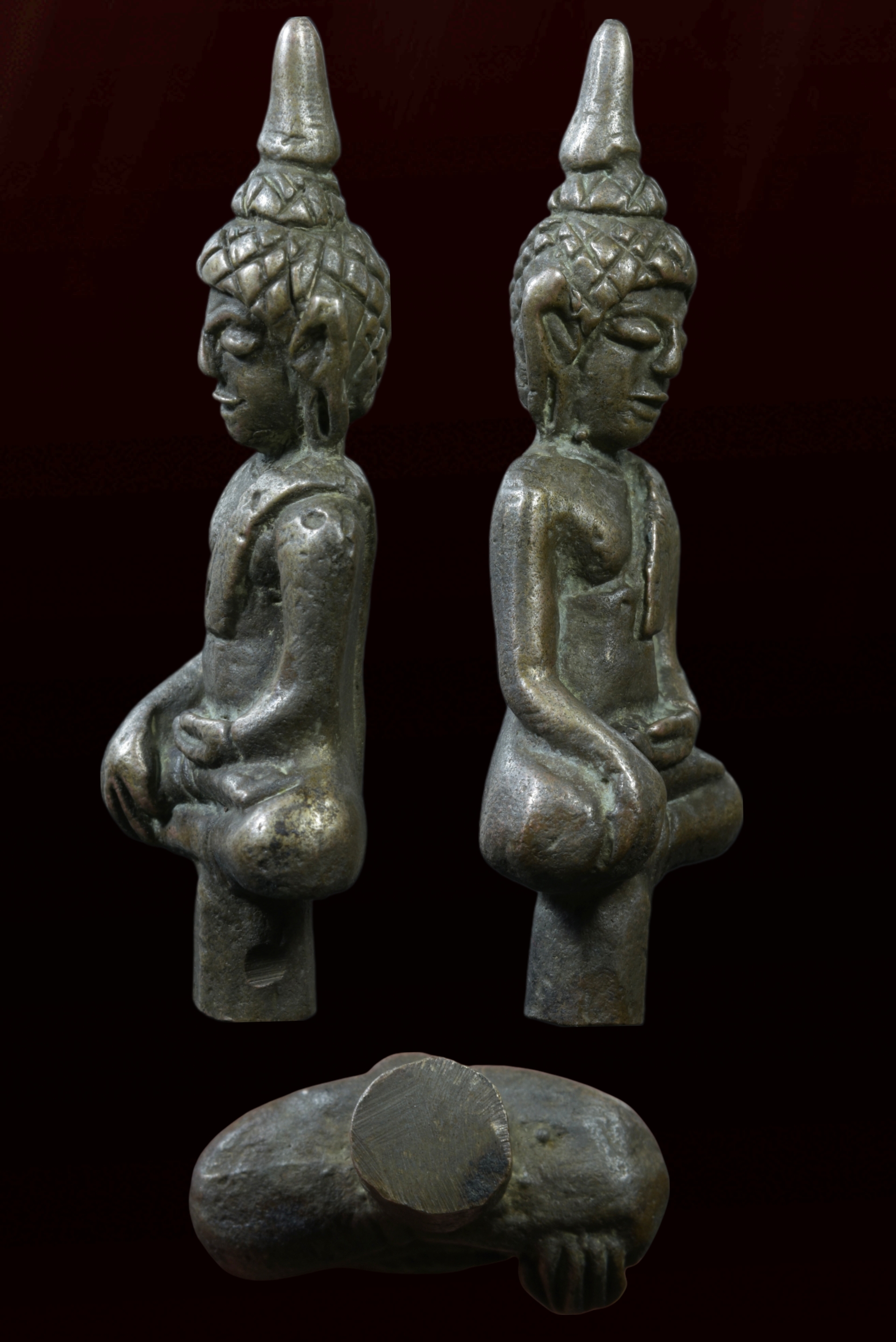 พระยอดธง อยุธยา เนื้อสำริดเงิน