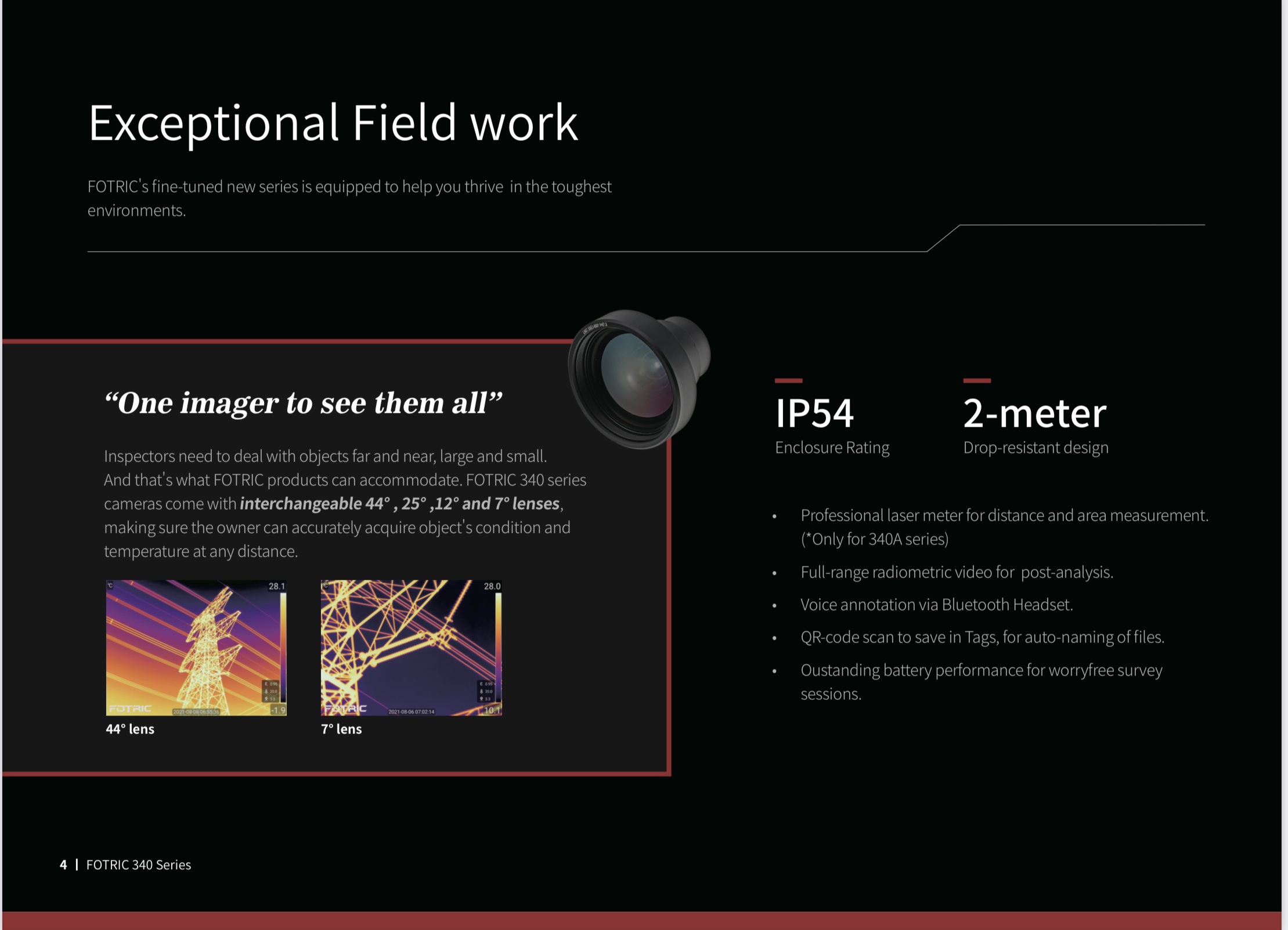FOTRIC V5 กล้องถ่ายภาพความร้อน 384x288 pixels ย่านวัดอุณหภูมิ -20℃ to 1550℃, Frame rate 30 Hz