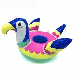 ที่วางแก้วเป่าลม นกแก้ว Inflatable Parrot Cup Holder