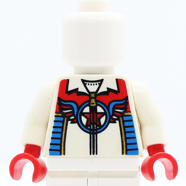 CS07 Zipper Top with Red Star in Blue Circle with Wings Pattern