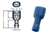 หางปลาเสียบแบนตัวเมียหุ้มเต็ม,VINYL-FULLY INSULATED FEMALE DISCONNECTORS