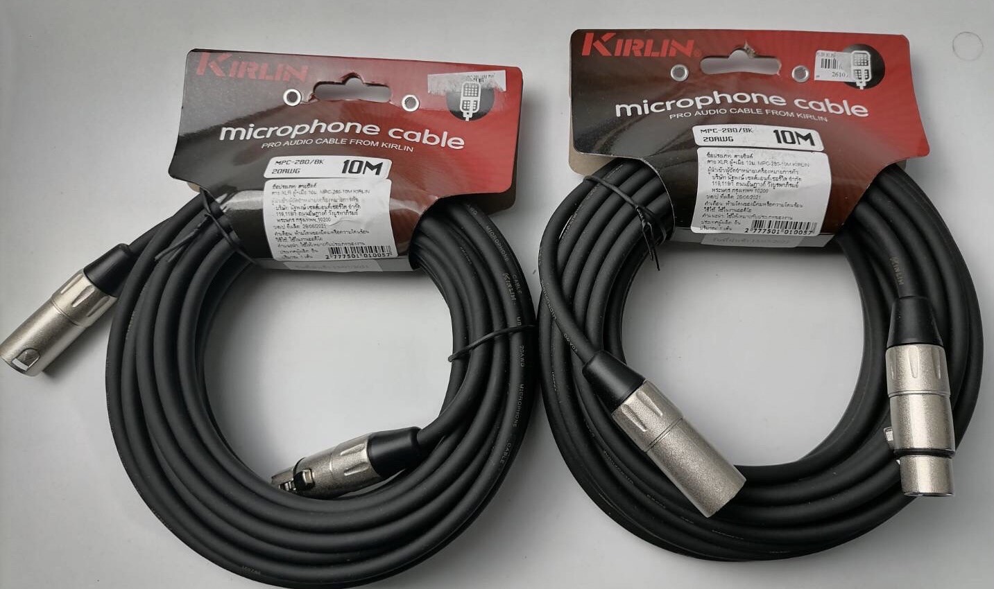 สายไมโครโฟน KIRLIN XLR ผู้ - เมีย ยาว 10 เมตร