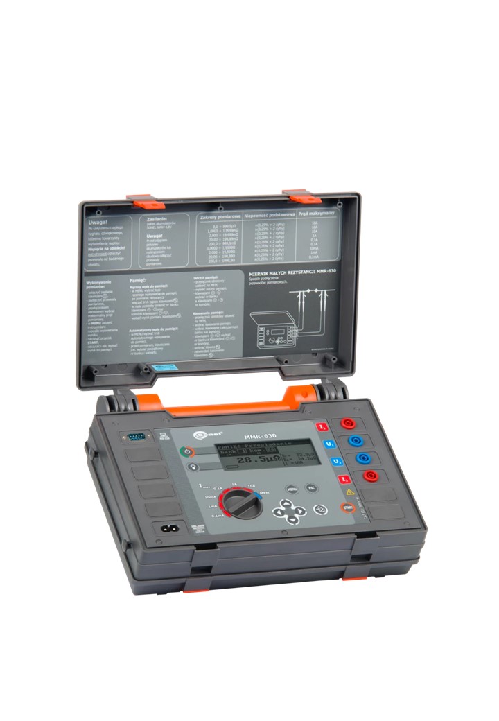 SONEL รุ่น MMR-630 เครื่องวัดความต้านทานหน้าคอนแทค 10A ความละเอียดสูง (ค่าความละเอียดสูงกว่า MMR-620)