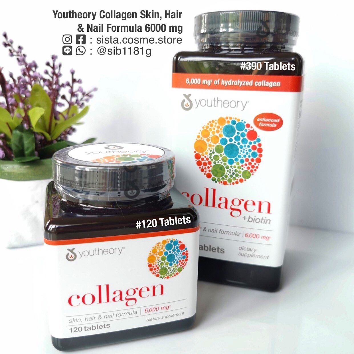 Youtheory Collagen Skin, Hair & Nail Formula 6000 mg