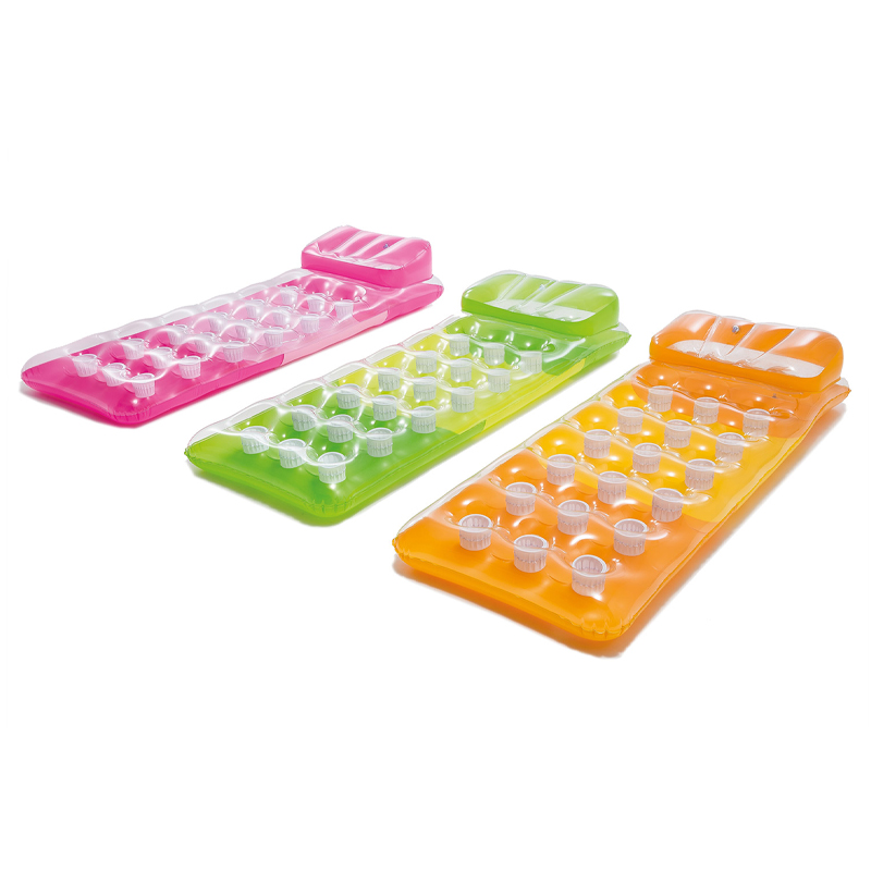 แพยางนอนชิว พร้อมหมอนหนุน Inflatable Air Bed With Pillow Pool Float