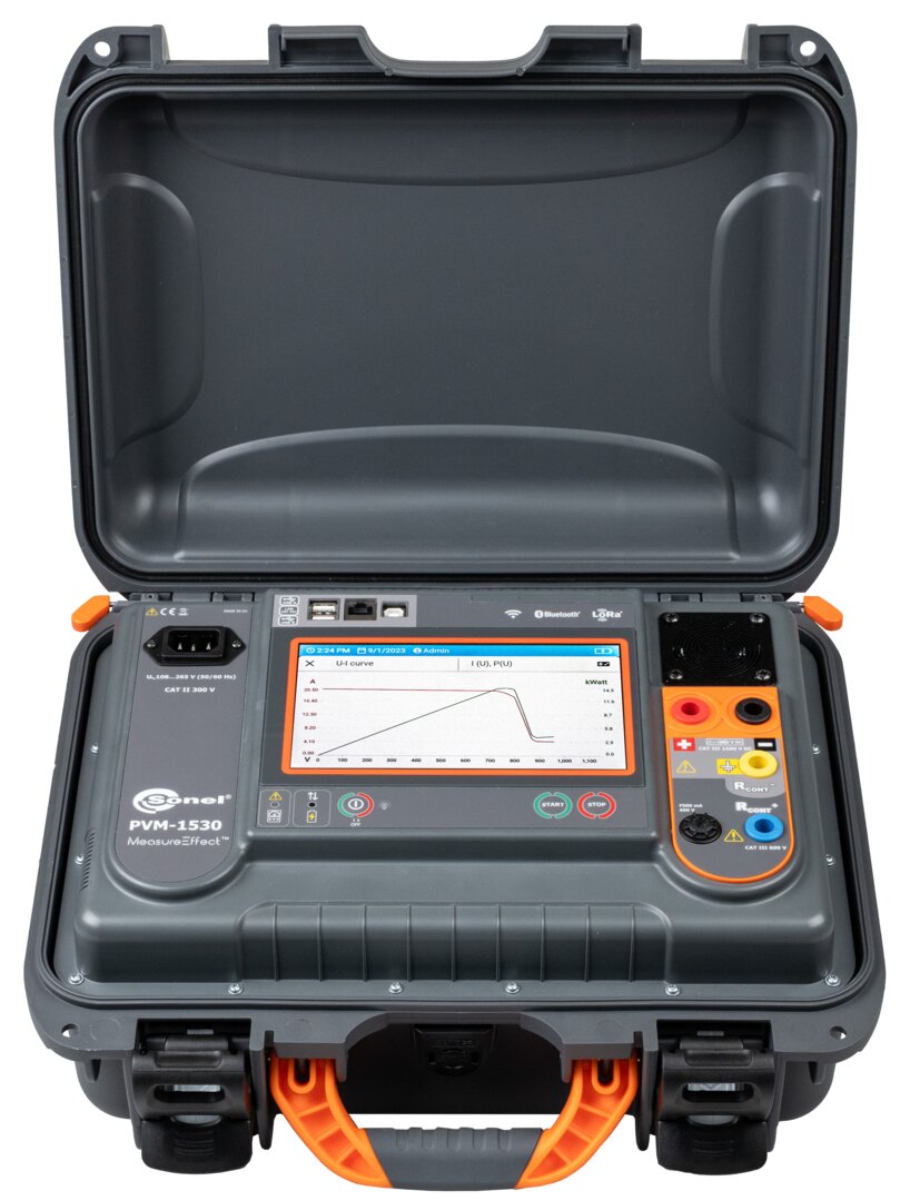 SONEL PVM-1530-Kit เครื่องทดสอบมาตรฐานการติดตั้งระบบโซลาร์ และทดสอบประสิทธฺภาพระบบโซลาร์ด้วยฟังก์ชั่น IV Curve Tracer - 1500 V DC@30A