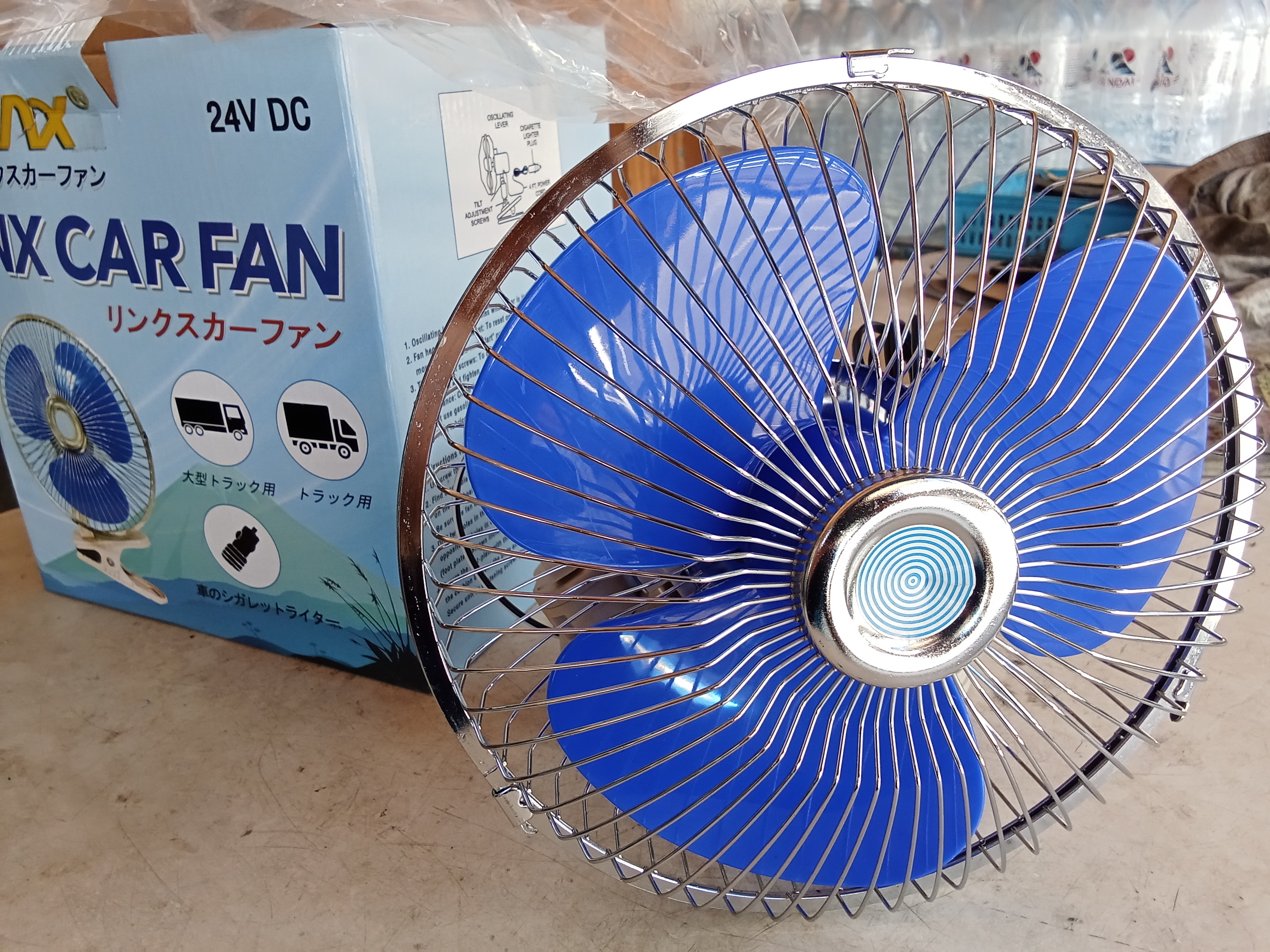 พัดลมสไตล์วินเทจ (Vintage) พัดลมติดตกแต่งรถยนต์ 12V สำหรับรถเล็ก