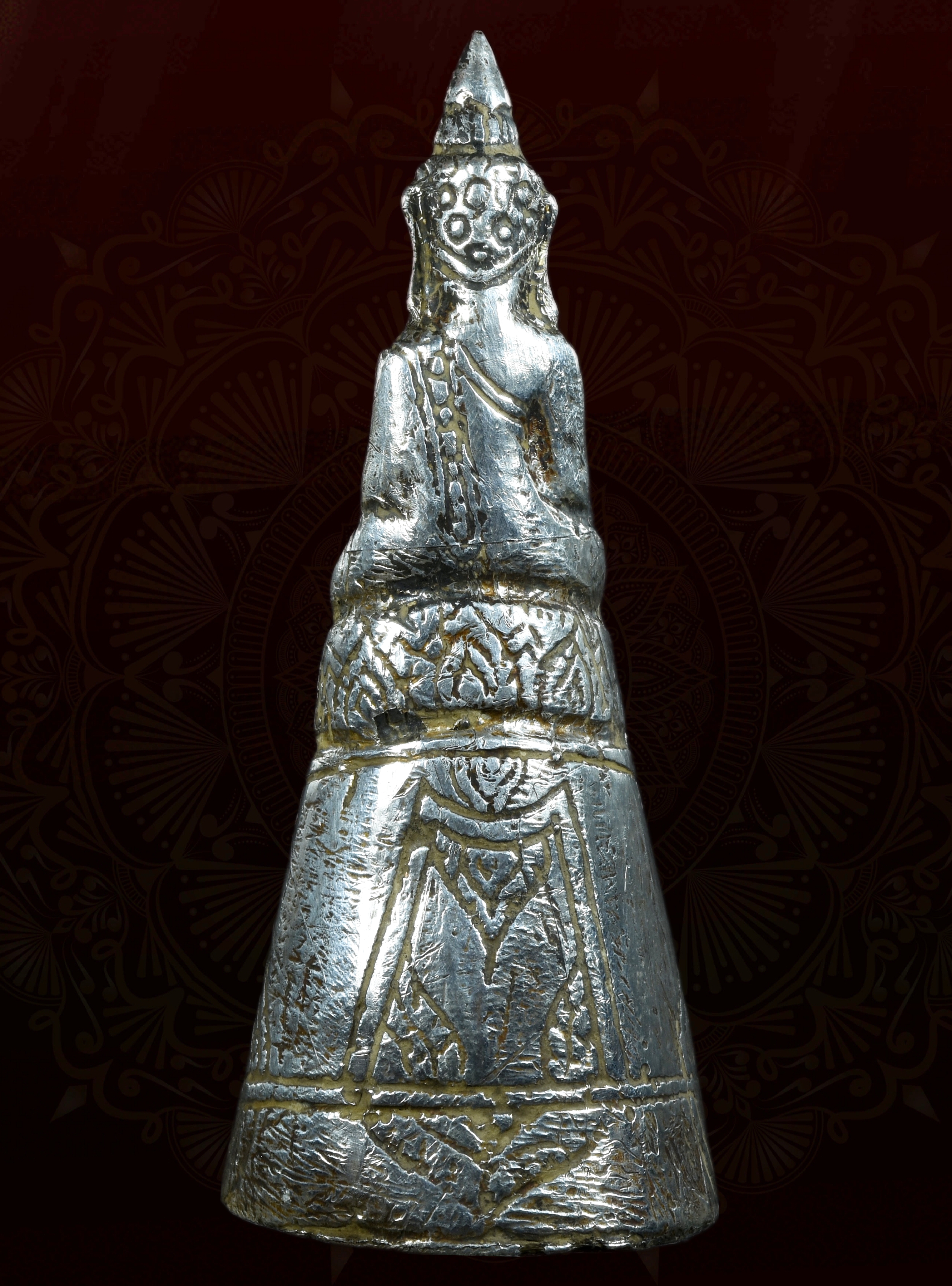 พระเนื้อบุเงิน อยุธยา ฐานสูง