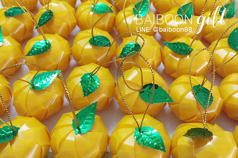 เหรียญโปรยทานส้ม สีเหลืองทอง 100 ชิ้น