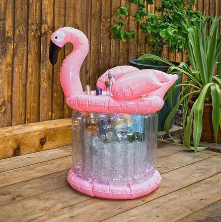 ถังเป่าลมใส่น้ำแข็ง ฟลามิงโก้ สีชมพู Inflatable Pink Flamingo Ice Bar