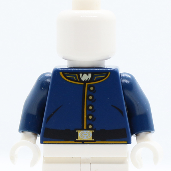 The Lone Ranger Cavalry Uniform, 5 Buttons, Belt Pattern / Dark Blue Arms / White Hands